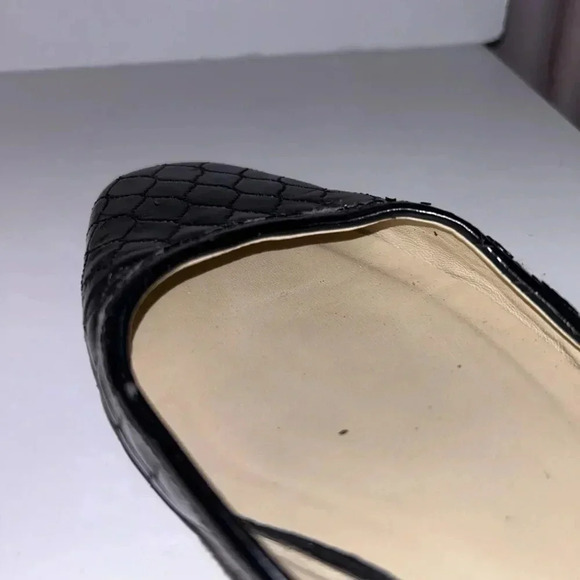 Jimmy Choo Black Leather Flats Size 40 - Picture 15 of 16